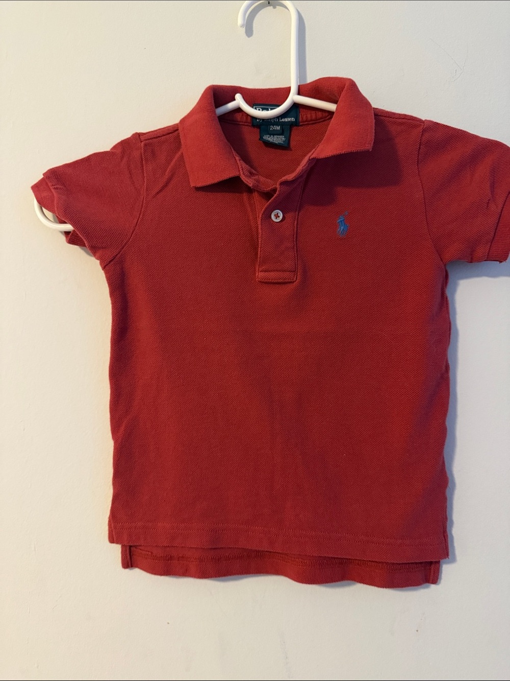 Polo by Ralph Lauren Red Toddler Polo with Blue Pony